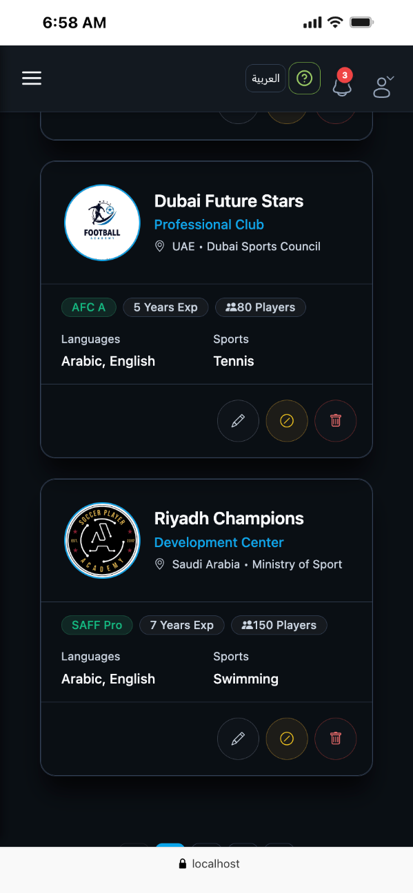 Sportex App